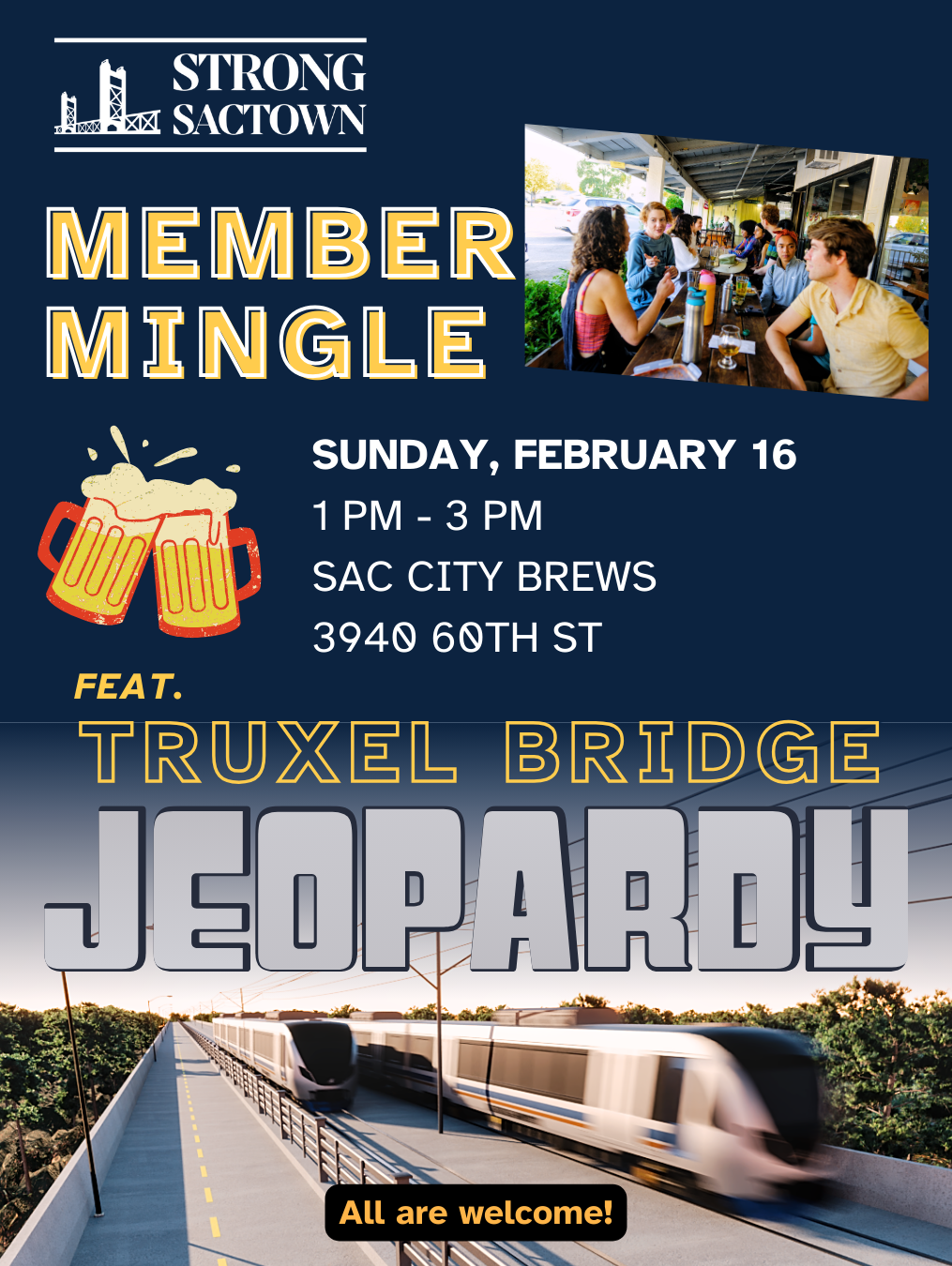 February Member Mingle + Truxel Bridge Jeopardy